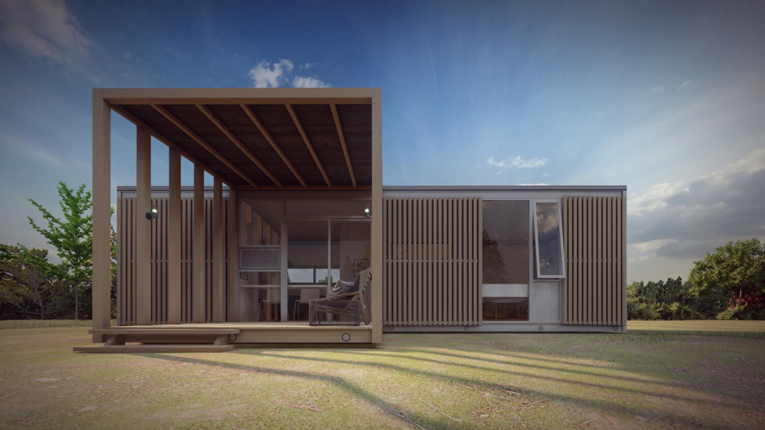 front-elevation-tiny-house-3d-illustration